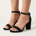 Elegant Thick Heel Open Toe Sandals 8cm