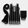 Black Patiya Kurta for Ladies- Size M