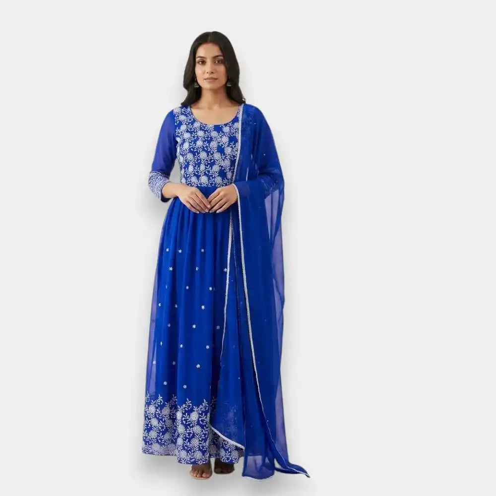 Ladies Long Gown | Elegant Kurthi Style- Size Small