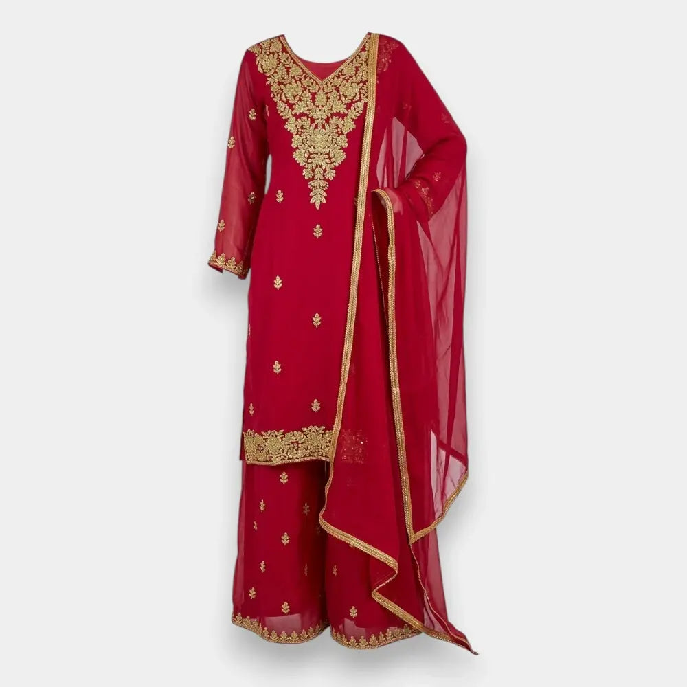 Women's Full Sleeve Kurti Sharara Set