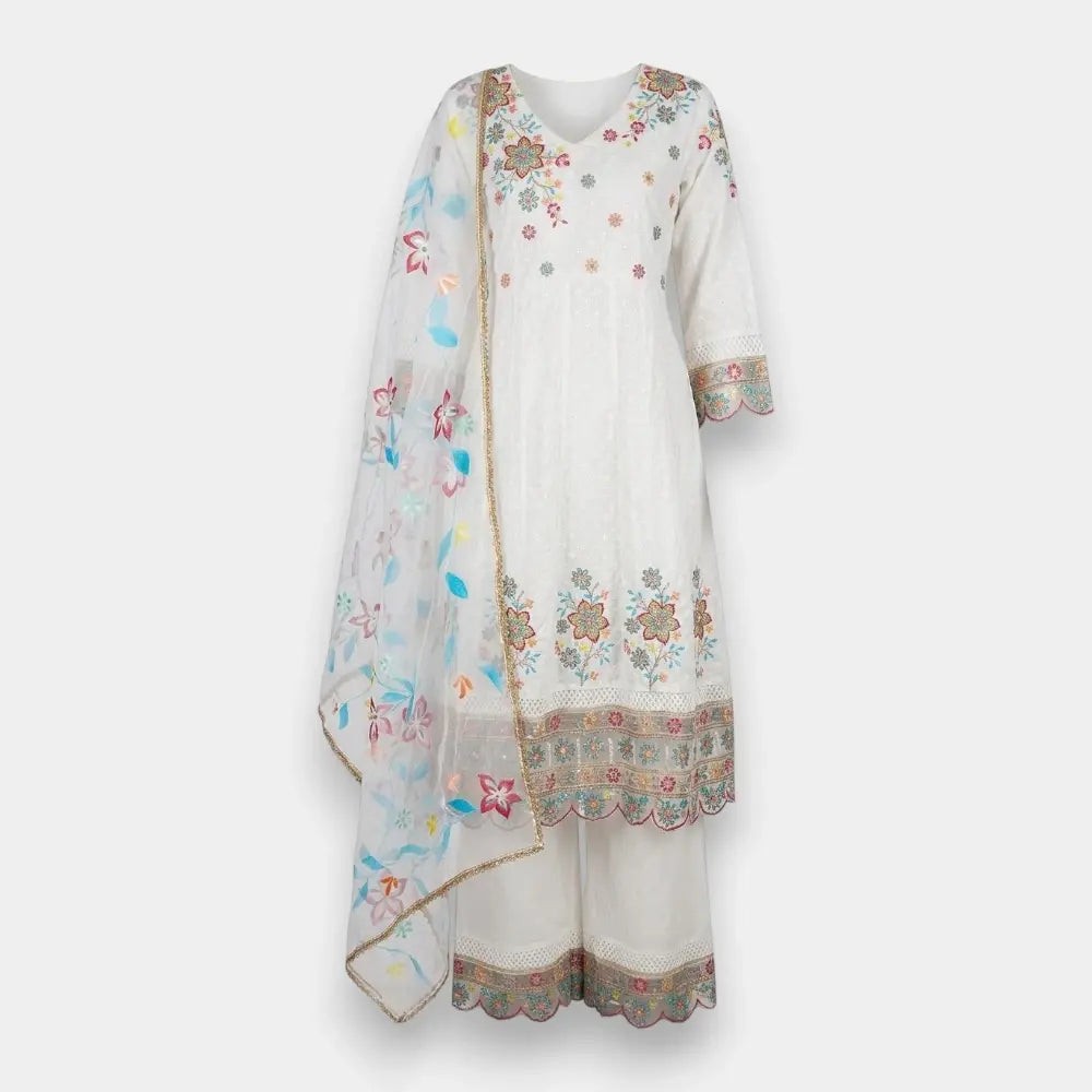 Ladies Gown Kurti Set with Palazzo – Ethnic Wear- Size 2xl