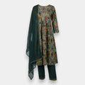Ladies 3-Piece Kurti Set – Checks Plaid Ethnic Wear
