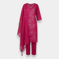 Ladies 3-Piece Kurti Set – Georgette Fabric Ethnic Wear