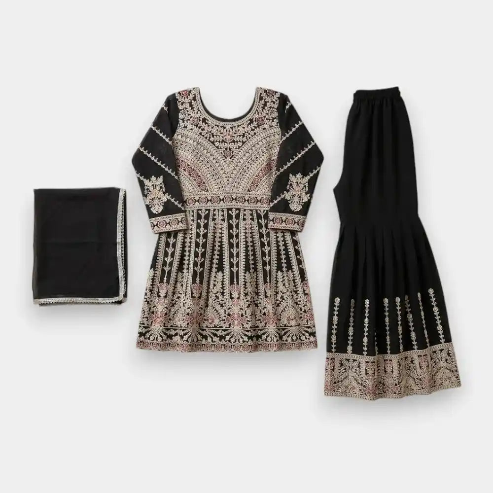 Half Gown Sharara Set Perfect for Party Wear