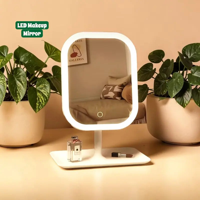 LED Rechargeable Makeup Mirror with Lights – 3 Modes, Touch Control & Adjustable Brightness