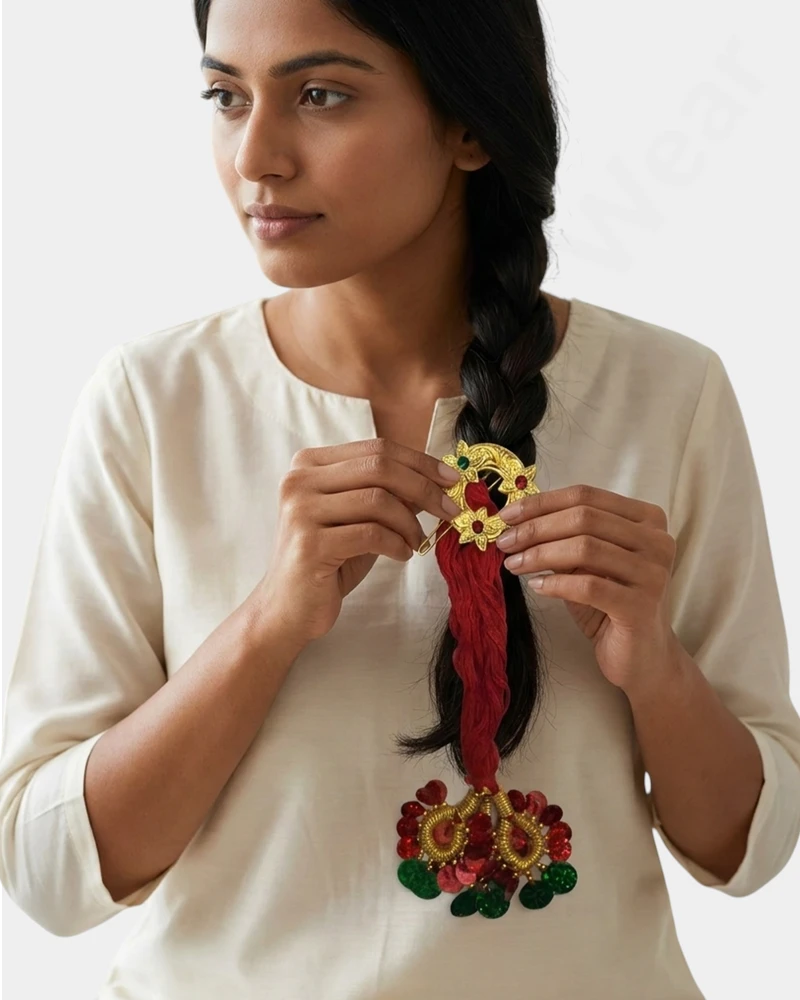 Traditional Small Lacha Dori Hair Accessory - Qatar