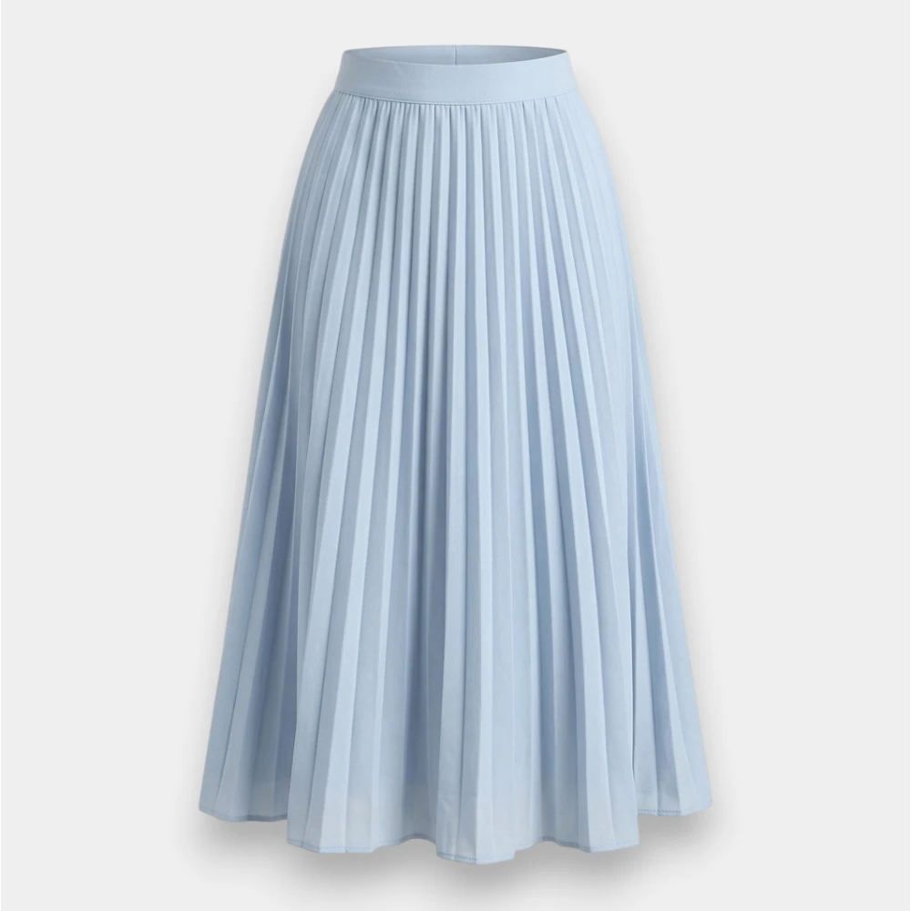 Pleated Chiffon Skirt for Women – Flowy & Elegant - Free Size