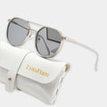 Lynxflare Titanium Gray Sunglasses | Light Luxury Polygon Metal Frame