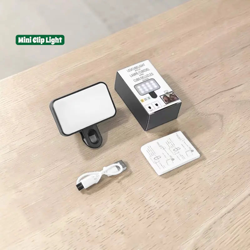 Mini Clip LED Light Type-C Rechargeable 3 Brightness Levels