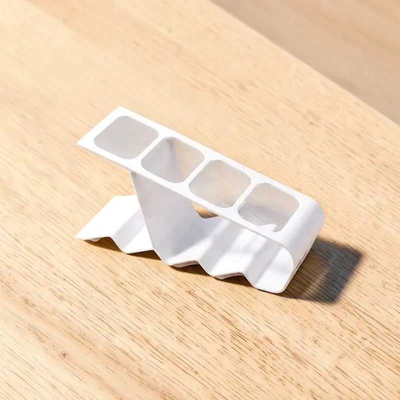 4-Slot Multi-Compartment Device Organizer White Plastic