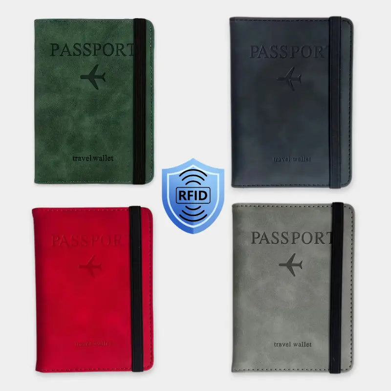 RFID Blocking Passport Holder Slim Travel Wallet for Passport Cards and Cash