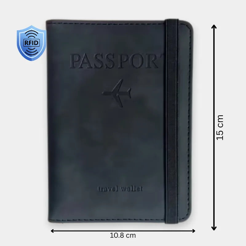 RFID Blocking Passport Holder Slim Travel Wallet for Passport Cards and Cash