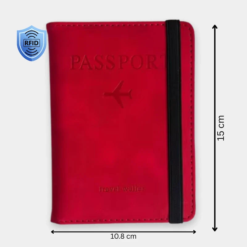 RFID Blocking Passport Holder Slim Travel Wallet for Passport Cards and Cash