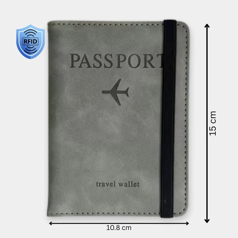 RFID Blocking Passport Holder Slim Travel Wallet for Passport Cards and Cash