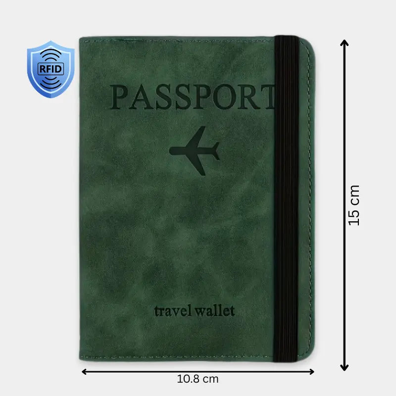 RFID Blocking Passport Holder Slim Travel Wallet for Passport Cards and Cash