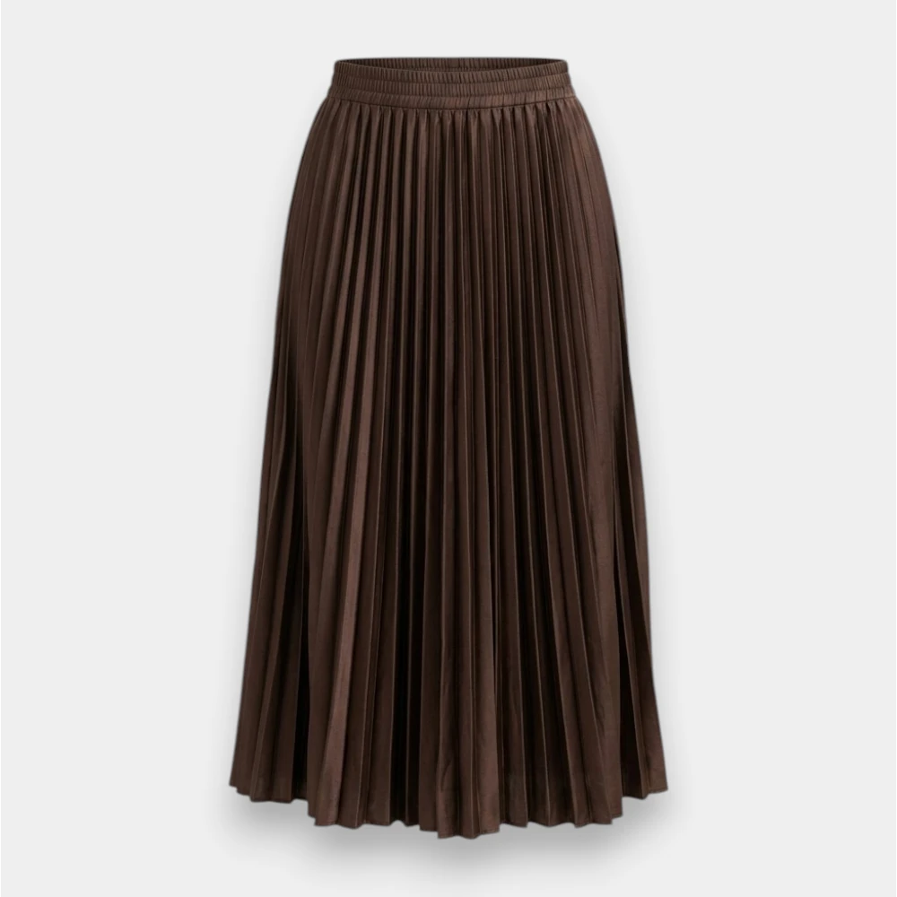Pleated Long Skirt for Office Wear