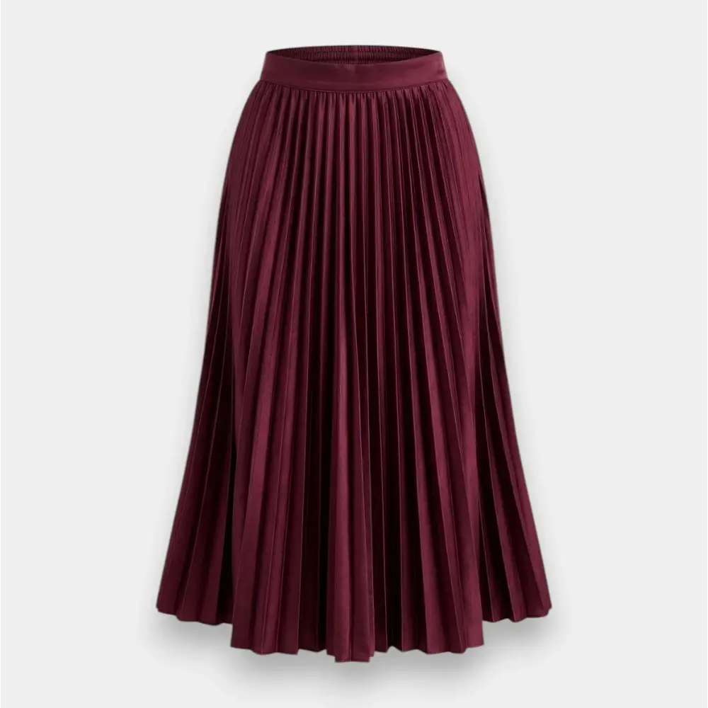 Pleated Long Skirt for Office Wear