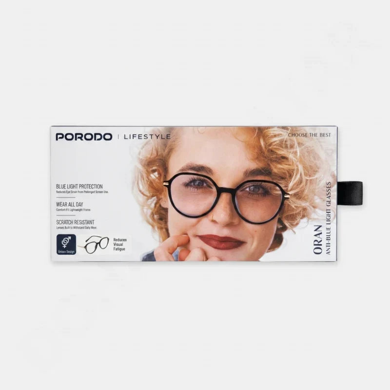 Porodo Lifestyle Oran Anti-Blue Light Glasses Black