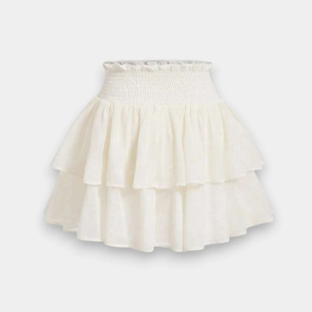 Women's High Waist Cake Mini Skirt – Sweet & Flattering - Size Small