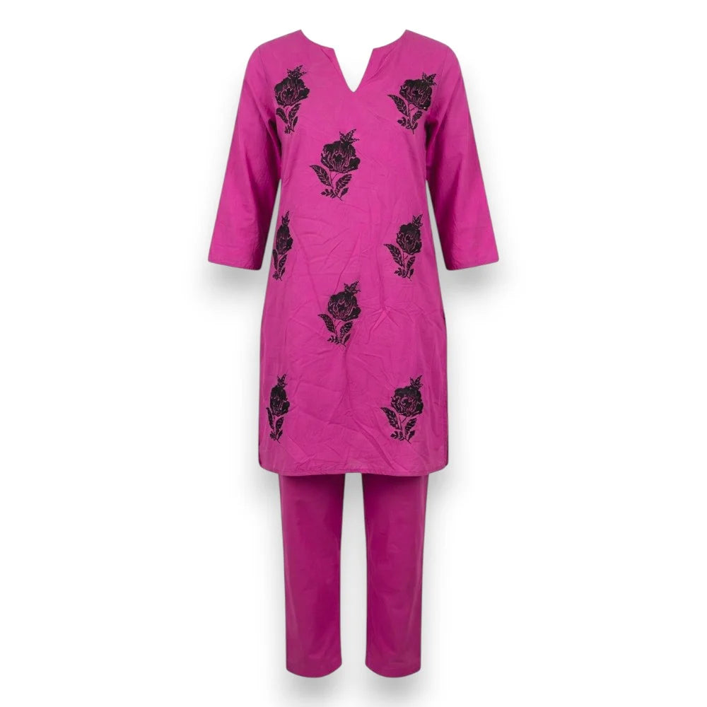 Cord-set Pink Color Ladies Kurthi