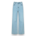 Women's Distressed Wide-Leg Jeans – High-Rise Waist