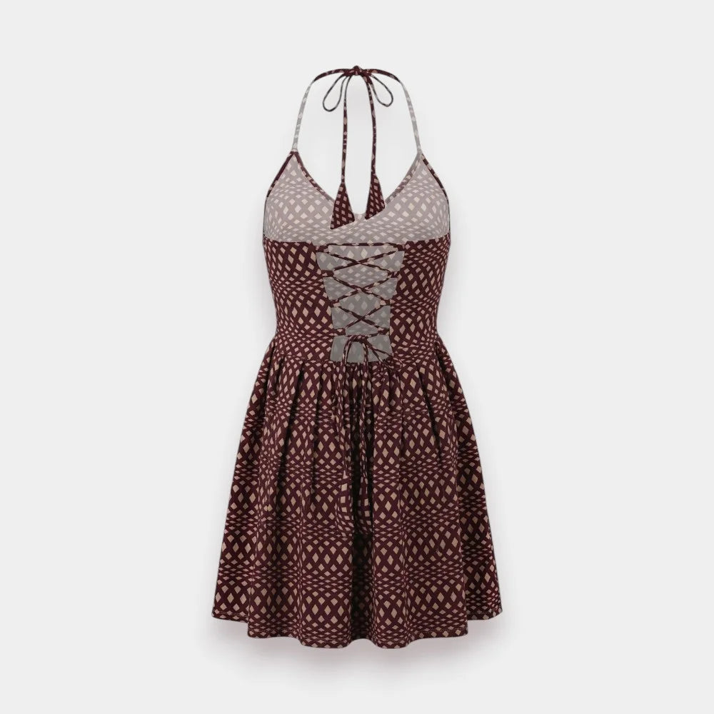 Halter Backless T-Shirt Ladies Kurti - Size Small To Large