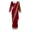 Traditional Stitch Designer Saree & Blouse Set