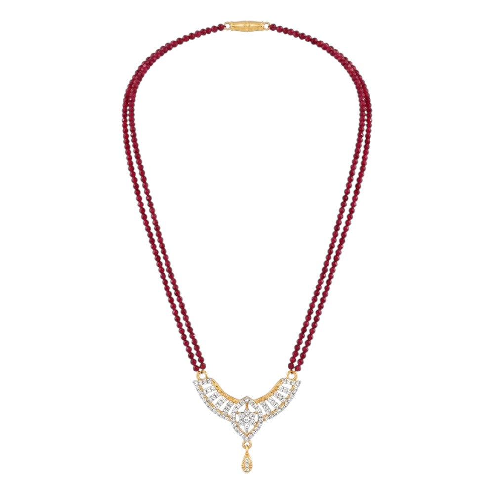 Radiant Diamond-Simulant Cluster Mangalsutra