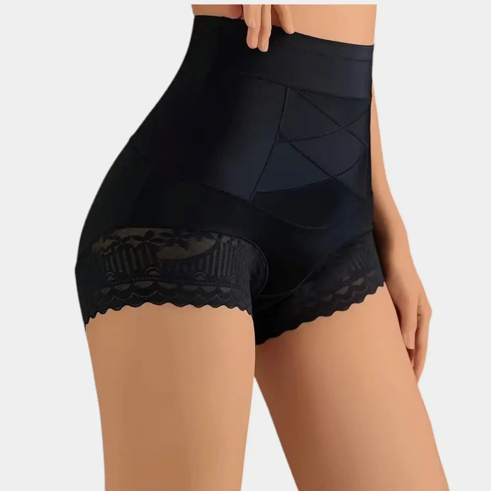 High-Waisted Tummy Control Shaping Underwear with Lace