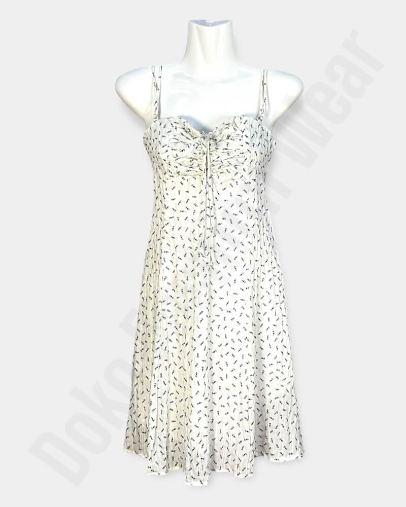 Floral Fit and Flare Dress, Spaghetti Strap Floral Mini Dress For Summer