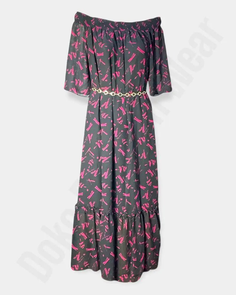 Floral Midi Dress Without Belt