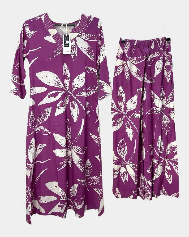 Women Co-ord Set – Pink Color | Ladies Kurthi | Size 2XL