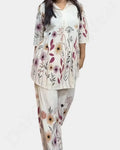 Ladies Kurthi Co-ord Set - Khadi Fabric -Cream Color | Size 2XL