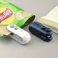 OCRUSTAR Snack Bag Sealer – Rechargeable Mini Hand-Press Bag Sealer with USB Charging | Black & White