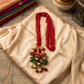 Traditional Red Lacha Hair Dori with Ghungroo Tassels in Qatar