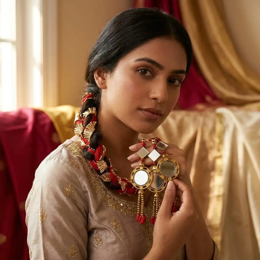 Traditional Punjabi Paranda with Mirror Tassels in Qatar