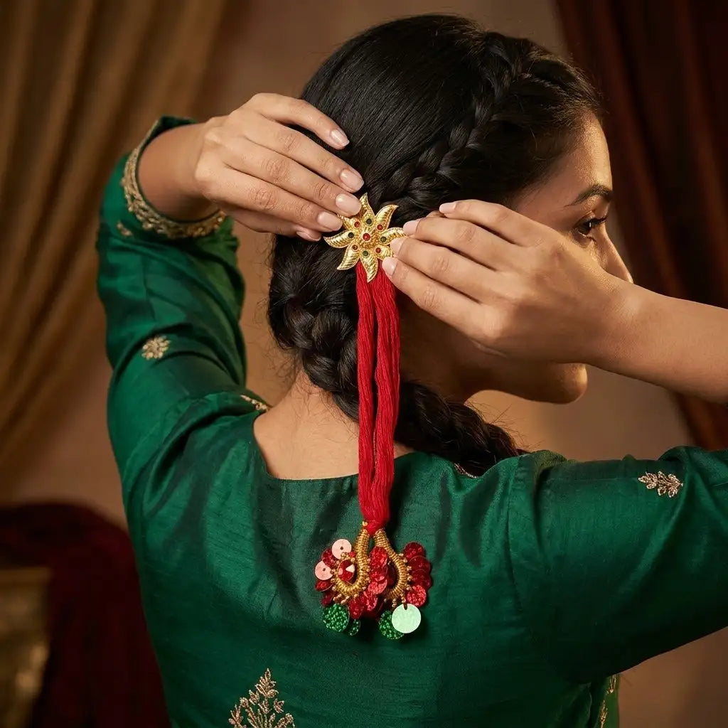 Small Red Traditional Lacha Hair Dori in Qatar