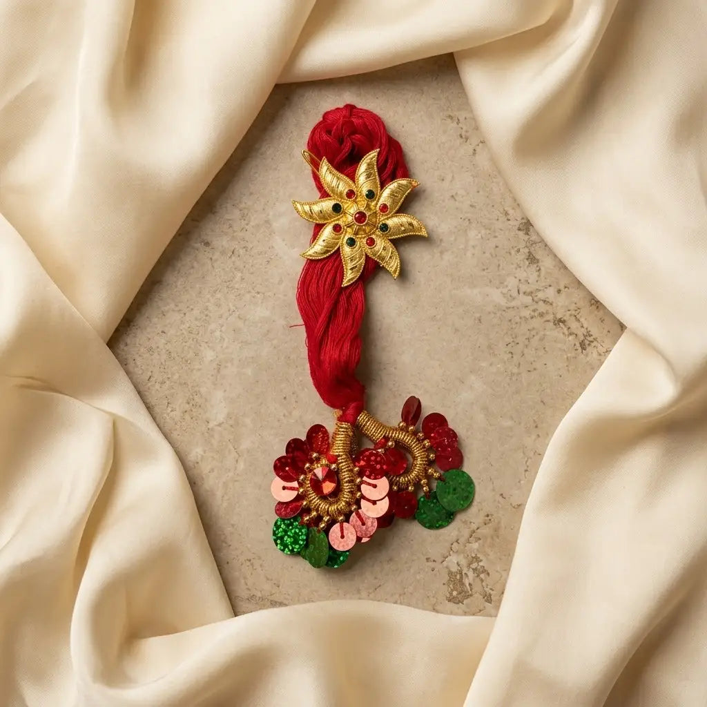 Small Red Traditional Lacha Hair Dori in Qatar