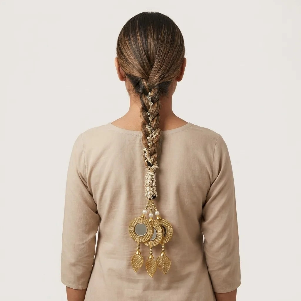 Traditional Gold Color Paranda Hair Accessory – Qatar