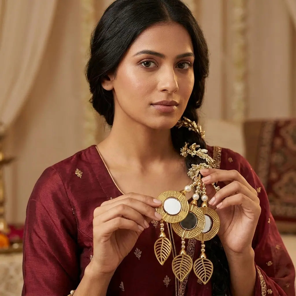 Traditional Gold Color Paranda Hair Accessory – Qatar