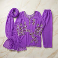 Pakistani Purple Georgette Kurthi Set