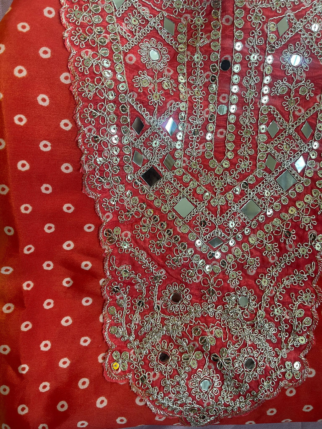 كورتي عمل المرآة - كورتي للسيدات مزخرف | مقاس 2xl