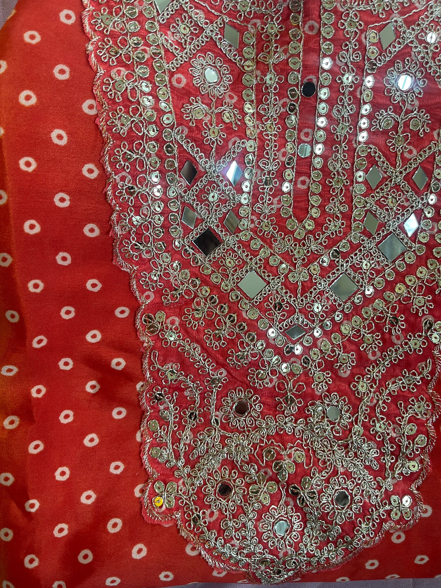 Mirror Work Kurthi - Embellished Ladies Kurthi |Size 2xl