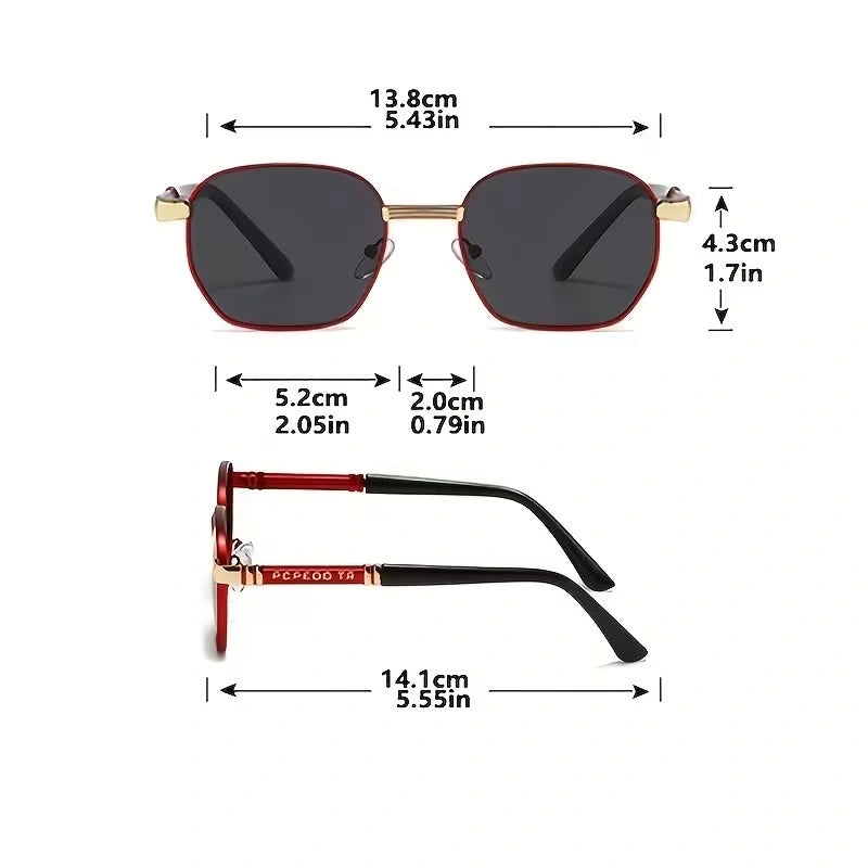 Small Frame Oval Sunglasses for Women | UV400 Protection | Golden Hinge | Fashionable Business Eyewear