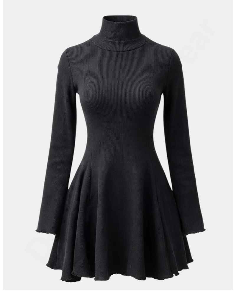 Rib Flare  Winter Flare Skirt  Dresses & Gowns