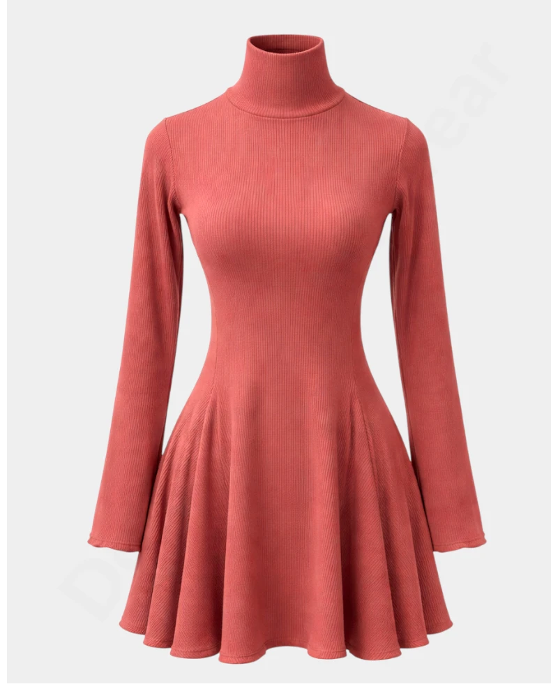 Rib Flare  Winter Flare Skirt  Dresses & Gowns