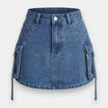 Women's Plain Denim A-Line Skirt – Everyday Classic - Size Small