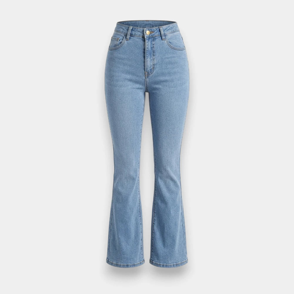 Women's Pocketed Flare Leg Denim Jeans