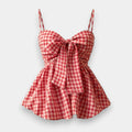 Women's Plaid Camisole Top – Loose Textured Summer Cami - Size M