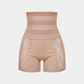 High-Waist Tummy Control Shapewear Shorts with Lace